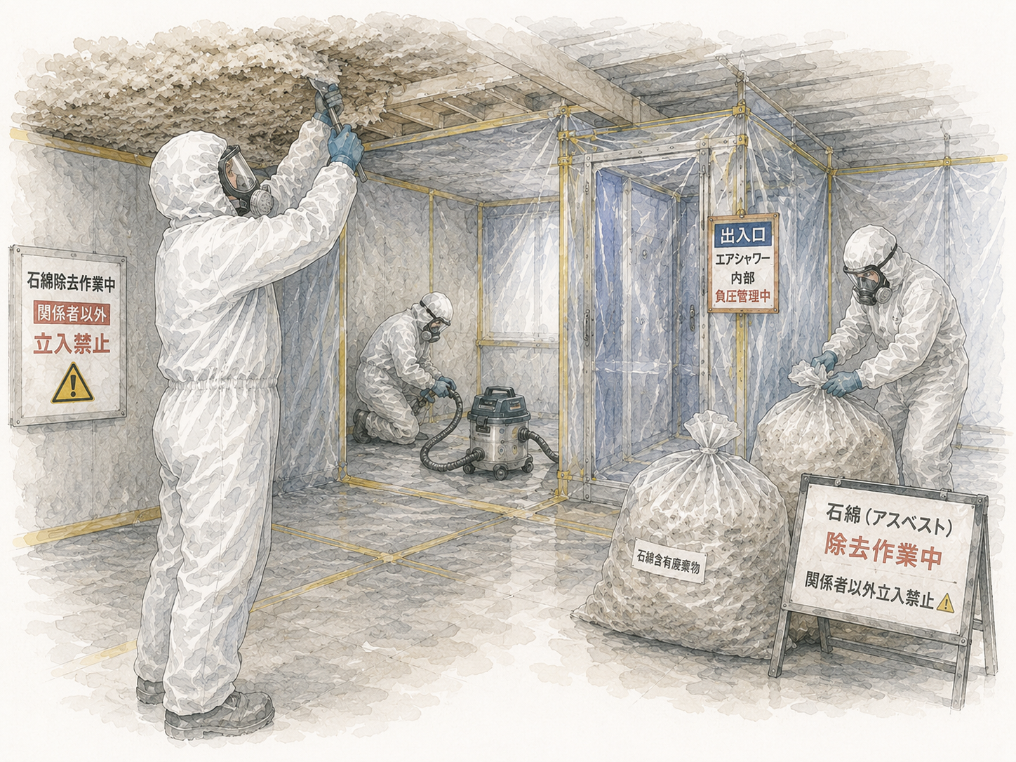 慎重な除去作業